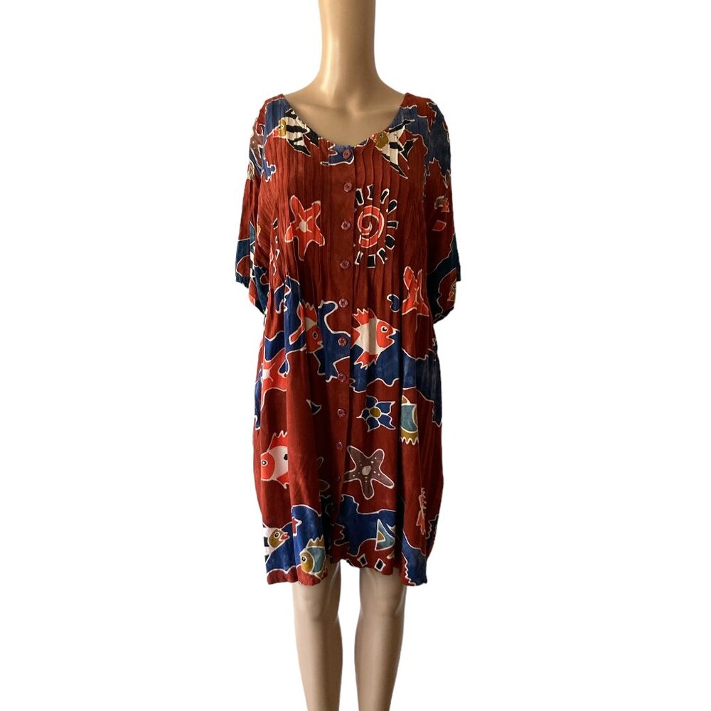 Under The Rainbow Baby Doll Size L Clownfish Starfish Dress